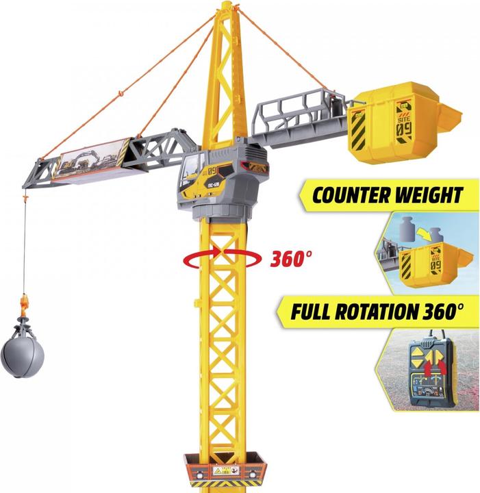 Actual product image Dickie Toy crane with 360° rotation