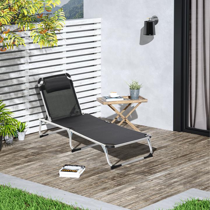 Produktbild Outsunny Gartenliege 5-stufig verstellbar (80 cm)