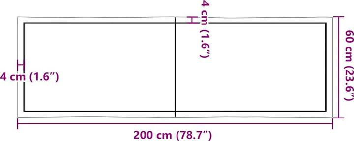 Actual product image VidaXL Aneta (200 x 60 x 6 cm)