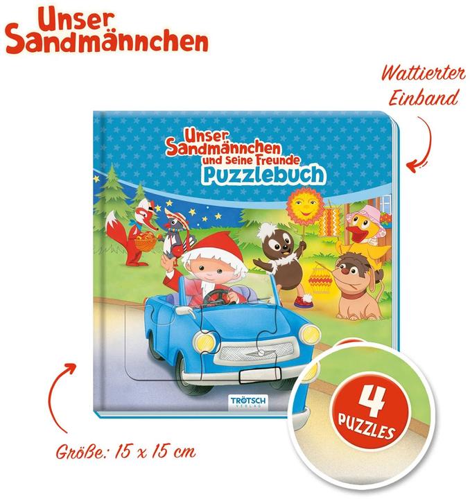 Actual product image Unser Sandmännchen Puzzlebuch mit 4 Puzzle Sandmann (German, Trötsch Verlag GmbH & Co KG, 2020)