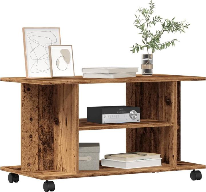 Image du produit VidaXL TV Regal TV Schrank Lowboard Fernsehtisch mit Rollen Altholz-Optik (80 x 40 x 45 cm)