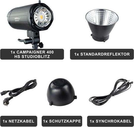 Immagine prodotto Walimex pro Flash da studio Campaigner 400 HS (400 W, Testa flash)