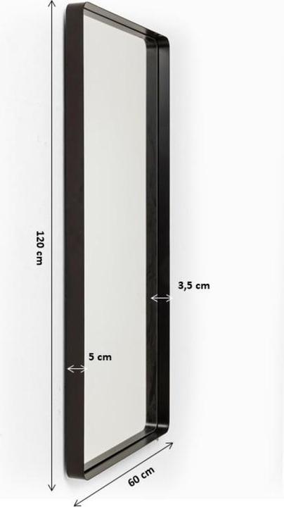 Image du produit Kare Design Miroir Shadow Soft noir 120x60cm (60 x 120 cm)