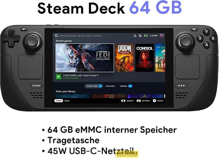 Image du produit Valve Steam Deck 64 Go