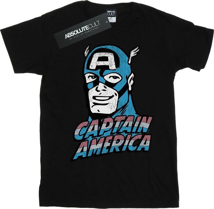 Actual product image Mens Captain America Distressed T-Shirt (XXL)