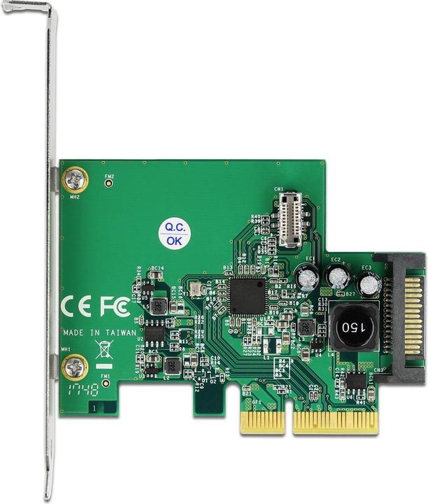 Actual product image Delock PCI Express card to 1 x internal USB 3.2 Gen 2 Key B 20 pin socket
