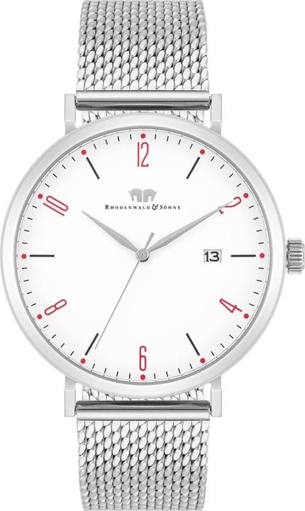 Actual product image Quartz watch Arakon II stainless steel silver - 34110 (Analogue wristwatch, 42 mm)