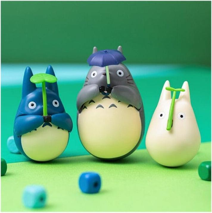 Actual product image Semic Mon voisin Totoro figurine culbuto Mid Totoro with leaf 6 cm