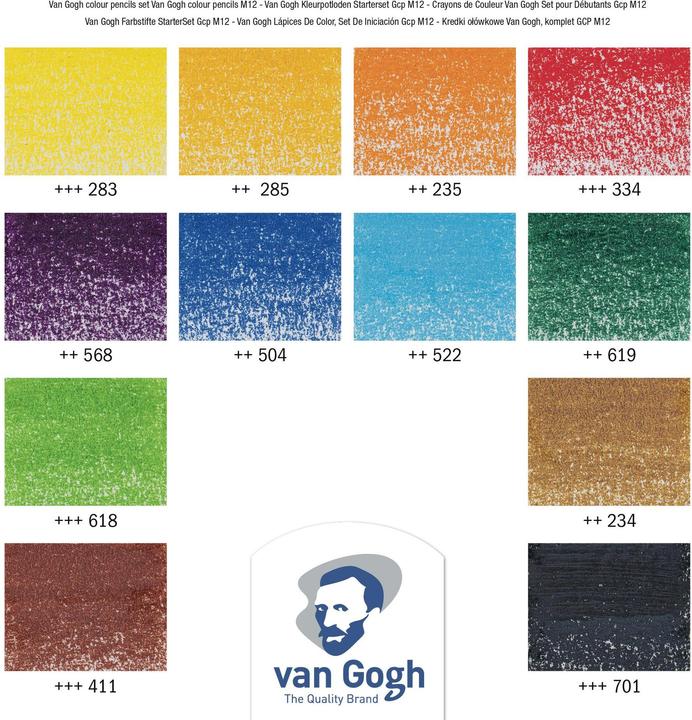 Produktbild Van Gogh Farbstifte Starter 12 Set (Mehrfarbig, 12 x)