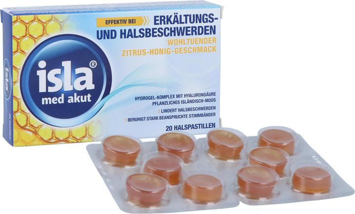Actual product image Isla Pastilles med acute citrus-honey 20 pieces (20 Piece)