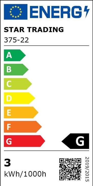 Energy Label Star Trading G45 (E27, 3 W, 250 lm, 1 x, G)