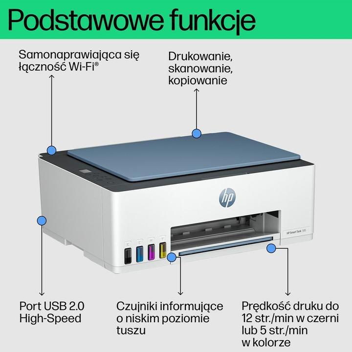 Image du produit HP Smart Tank 585 kolor WIFI (Thermodirecte, Couleur)