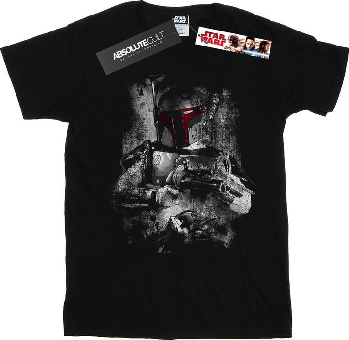Immagine prodotto Star Wars Boba Fett Distressed Maglietta Ragazzi (140, 146)