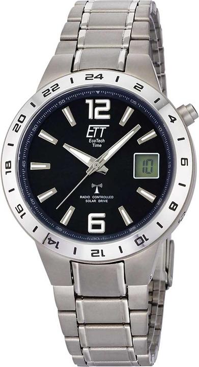 ETT EGT-11411-41M Herrenuhr Solar Titanium Funkuhr (Sportuhr, 40 mm)