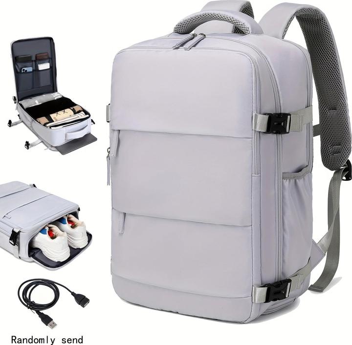 Only-Bags.Store Reise-Rucksack mit Schuhfach, erweiterbare Gepäcktasche, Laptop-Schultasche mit grosser Kapazität