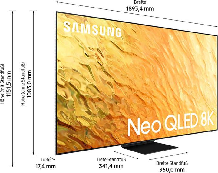 Actual product image Samsung QE85QN800B (85", QN800B, NeoQLED, 8K, 2022)