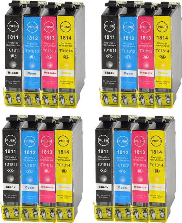 Actual product image Hermex Compatible Ink Cartridge XL for Epson Expression Home XP-412 (M, Y, C, FC)