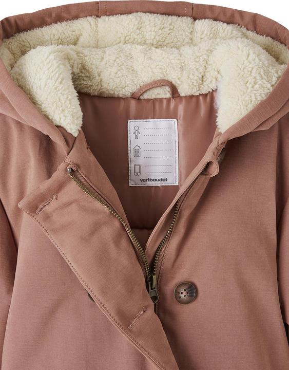 Actual product image Vertbaudet Girls' winter jacket with hood, recycled polyester padding (122)