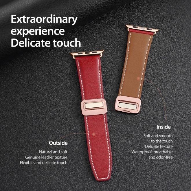 Produktbild Dux Ducis YA Armband (38 mm, 40 mm, 41 mm, Echtleder, Apple Watch Series 3, Apple Watch Series 4, Apple Watch Series 5, Apple Watch Series 6, Apple Watch Series 7, Apple Watch Series 8, Apple Watch Series 9, Apple Watch SE, Apple Watch Series 1, Apple Watch Series 2)