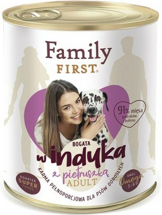 Image du produit Family FIRST Adult Turkey with parsley - Nourriture humide pour chiens - 800 g (Adulte, 800 g)