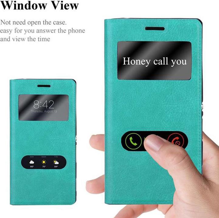 Produktbild Cadorabo Book mit View Doppelfenster Cover (Sony Xperia M2, Sony Xperia M2 Aqua)