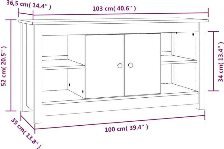 Produktbild VidaXL Analia (103 x 36.5 x 52 cm)