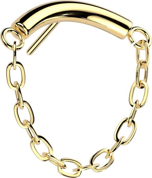 Star Piercing Threadless Stange vergoldet Anhänger Kette (Titan G23, ohne Messing)