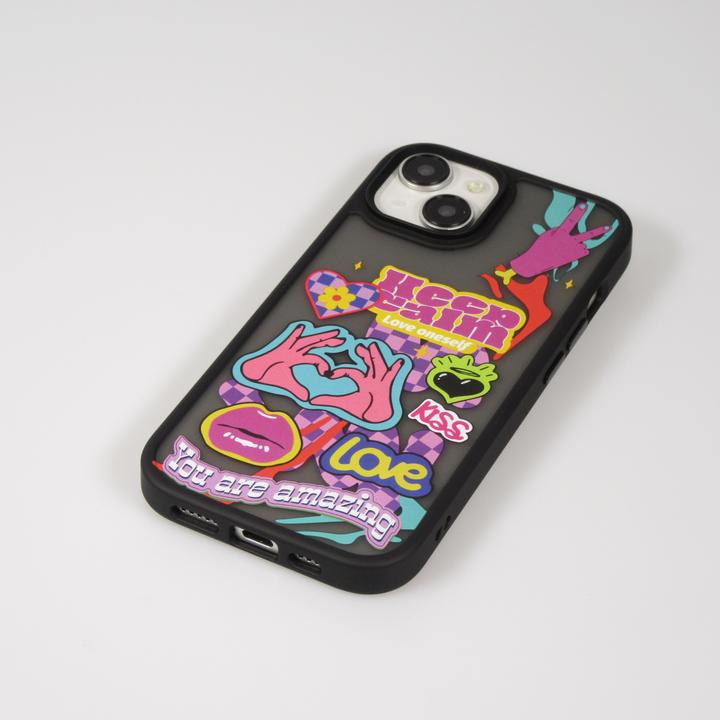 Actual product image PhoneLook Rubber cover Blur Keep Calm transparent (Apple iPhone 15)