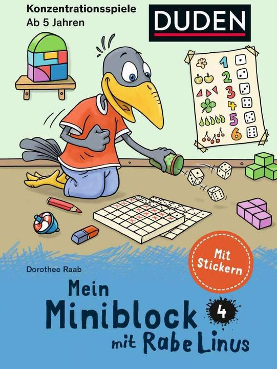 Productafbeelding Mein Miniblock mit Rabe Linus - Konzentrationsspiele (Duits, Dorothee Raab, Sigrid Leberer, Stefan Leuchtenberg, Bettina Abel, 2021)