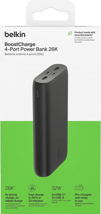 Produktbild Belkin BoostCharge (26000 mAh, 32 W, 96.20 Wh)