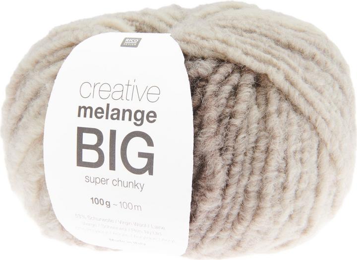 Image du produit Rico Creative Melange Big Super Chunky, multi natur, 100 g, 100 m, 53 % WO, 47 % PAN (100 m)