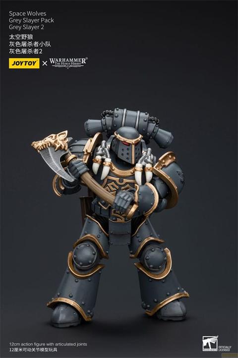 Produktbild Joy Toy Warhammer The Horus Heresy Actionfigur 1/18 Space Wolves Grey Slayer Pack Grey Slayer 2 12 cm