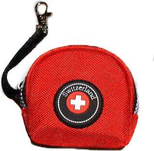 Cotfer Porte-monnaie rond rouge CH -