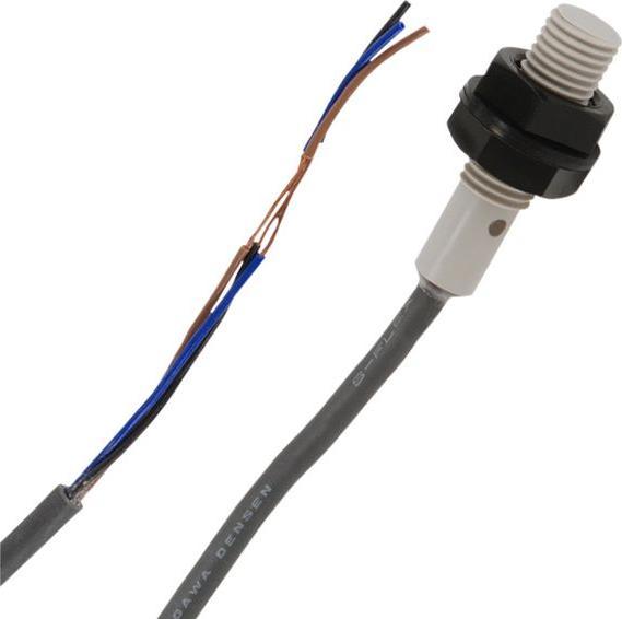 Actual product image Omron Induktiver Sensor Schliesserkontakt (im Normalzustand geöffn.) 600Hz 30V 17mA 5mm Kabel, 2 m IP67 (Sensor)