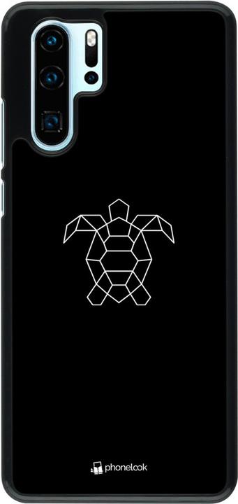 Actual product image PhoneLook Cover Turtles lines on black (Huawei P30 Pro)