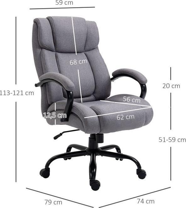 Actual product image Swisshandel24 Office chair Gaming chair Rocking function thick upholstered ergonomic Load capacity 220 kg