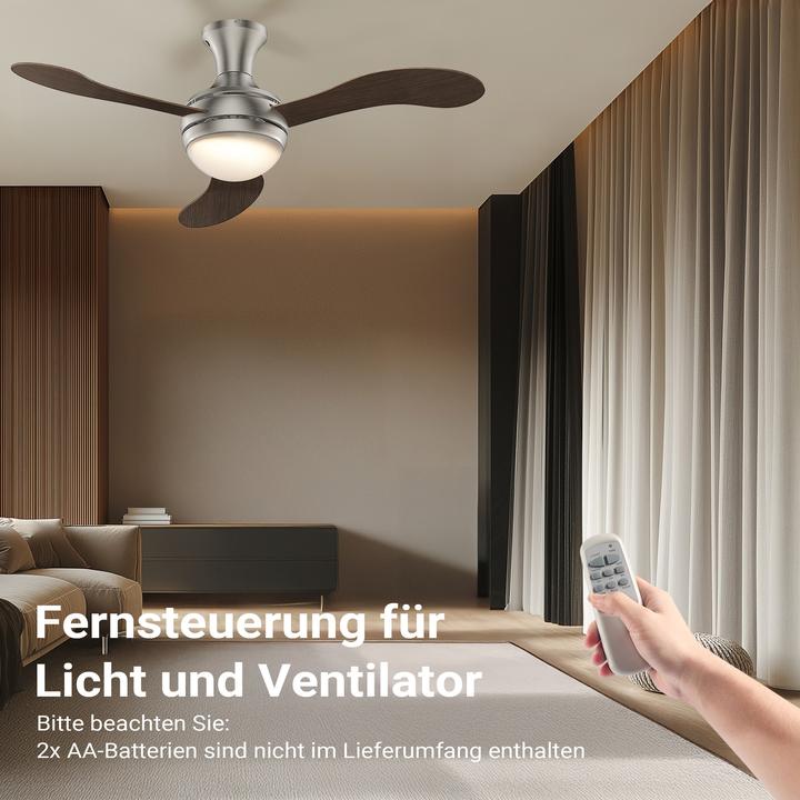 Produktbild Wiltec Deckenventilator Ø130cm Ventilator 55W Deckenlüfter Lampe Fernbedienung (55 dB)