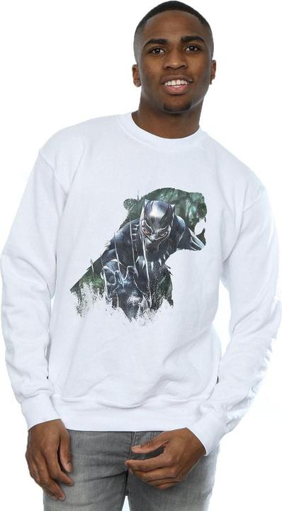 Immagine prodotto Felpa in cotone con silhouette selvaggia di Black Panther (M)