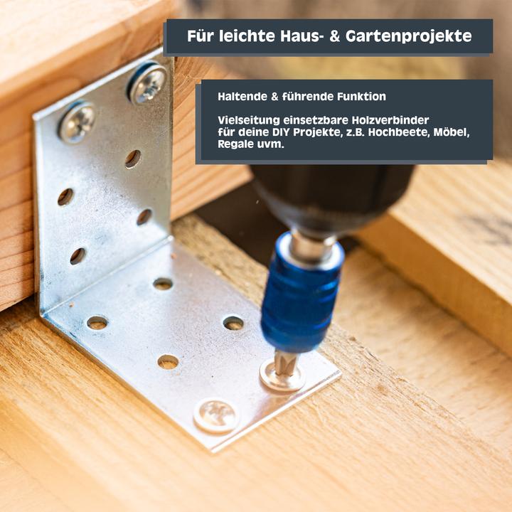 Produktbild Helpmate Lochplattenwinkel 40x40x20, verzinkt, 24 Stück (Lochplattenwinkel, 24 Stk.)