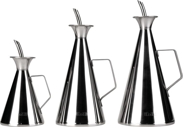 Ibili Ölflasche Edelstahl 500 ml Einfaches Dosieren von Öl ohne Tropfen (500 ml)