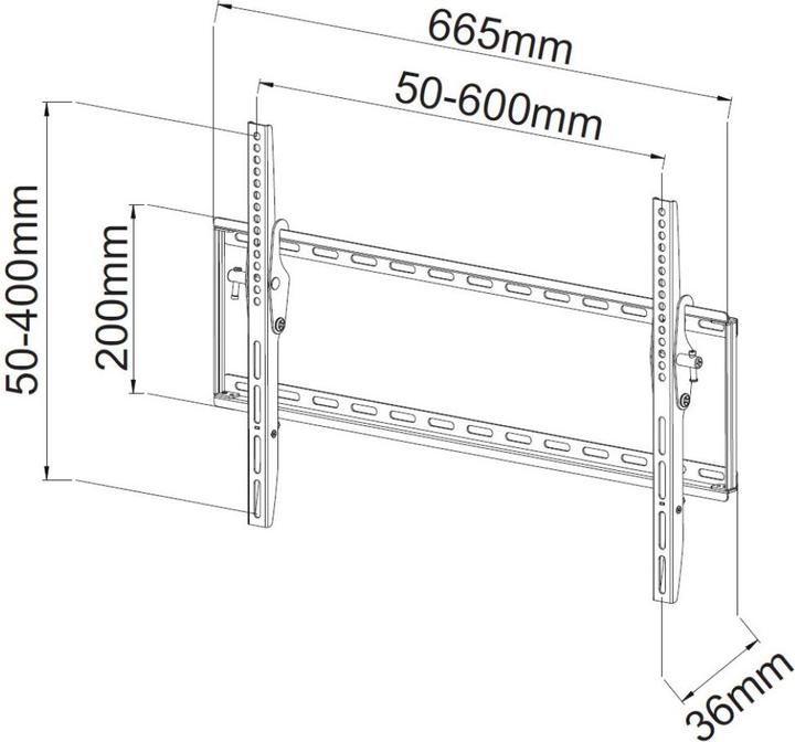 Produktbild Techly Wandhalterung für LCD TV LED 40"-65",schwarz (Wand, 65", 50 kg)