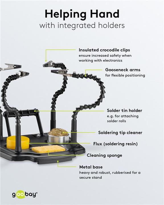 Produktbild Goobay Löthilfe mit 4 flexiblen Armen (Dritte Hand)