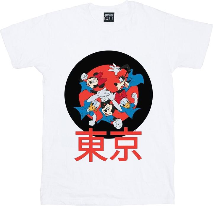 Actual product image Disney Womens/Ladies Mickey Mouse Team Huddle Cotton Boyfriend T-Shirt (5XL)
