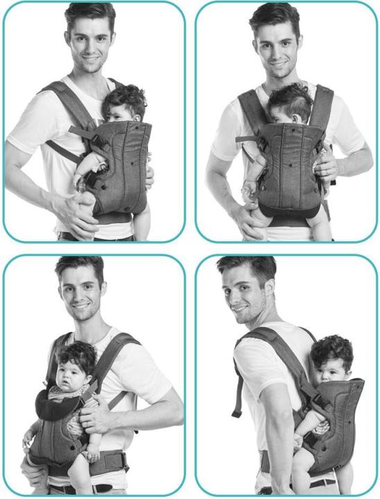 Actual product image Fillikid Babytragen & Tragetücher Babytrage Walk 4in1 für Bauch- und Rückentrageposition
