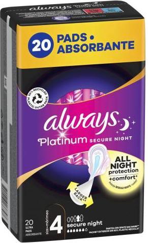 Produktbild Always Platinum Secure Night (20 x, Damenbinden)