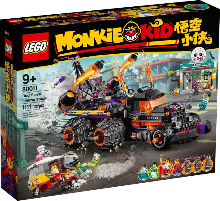 Actual product image LEGO Red Sons Inferno Truck (80011, LEGO Monkie Kid, LEGO Rare Sets)