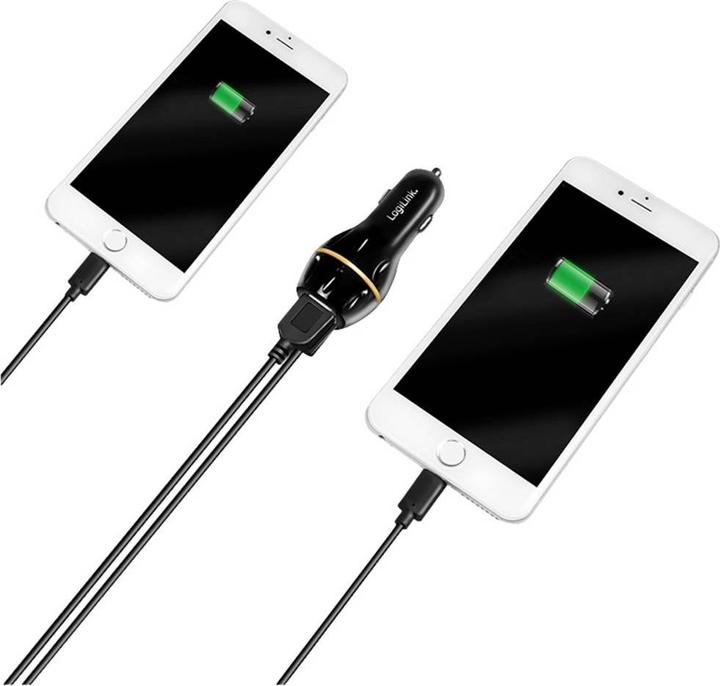 Actual product image LogiLink USB car power supply