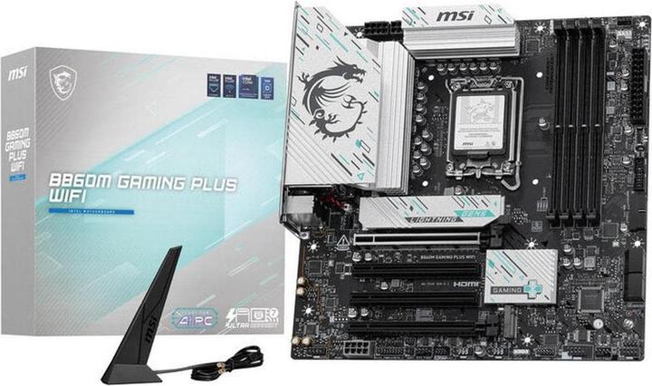 Actual product image MSI B860M GAMING PLUS WIFI LGA1851 MB (Socket S1, Intel B860, mATX)