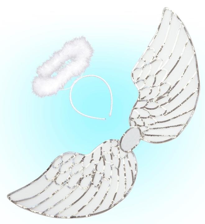Immagine prodotto Widmann Ali di angelo in paillettes con aureola bianca