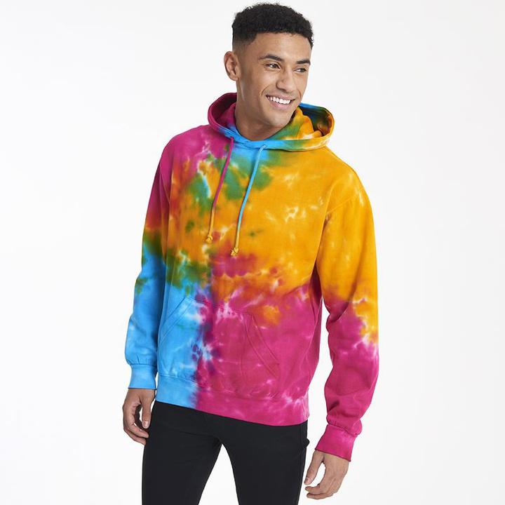 Immagine prodotto Colortone Kvinnor Felpa con cappuccio arcobaleno Batik Look (S)